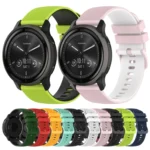20mm Checkered Two-Color Silicone Watch Band - Image 2