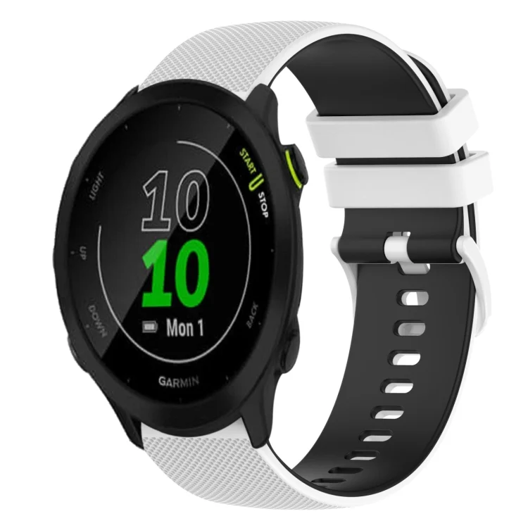 20mm Checkered Two-Color Silicone Watch Band