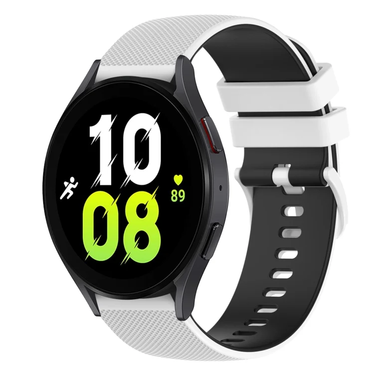 20mm Checkered Two-Color Silicone Watch Band