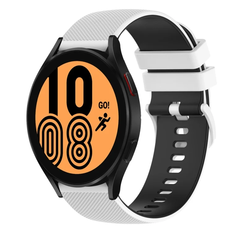 20mm Checkered Two-Color Silicone Watch Band