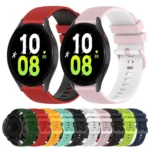 20mm Checkered Two-Color Silicone Watch Band - Image 2