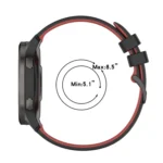 20mm Checkered Two-Color Silicone Watch Band - Image 4