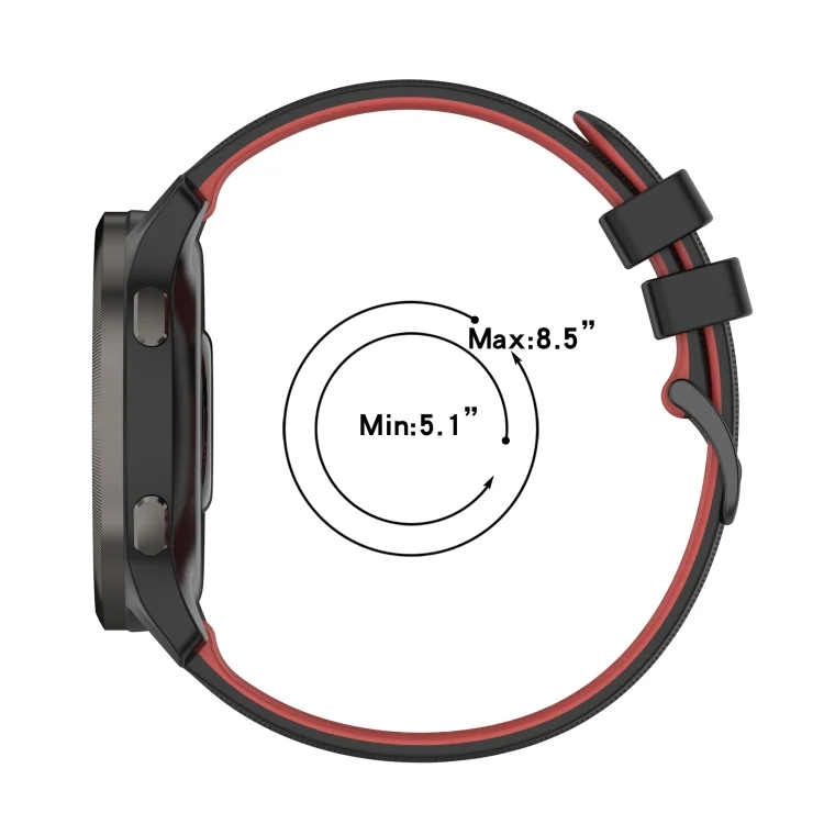 SYA001938003_B3.webp 20mm Checkered Two-Color Silicone Watch Band - Image 4