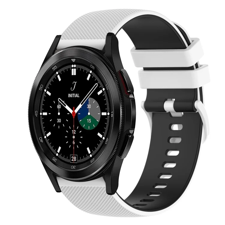 20mm Checkered Two-Color Silicone Watch Band
