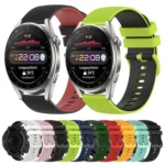 20mm Checkered Two-Color Silicone Watch Band - Image 2
