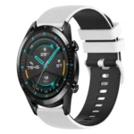 20mm Checkered Two-Color Silicone Watch Band