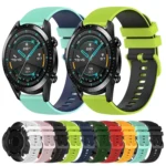 20mm Checkered Two-Color Silicone Watch Band - Image 2