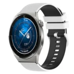 22mm Checkered Two-Color Silicone Watch Band