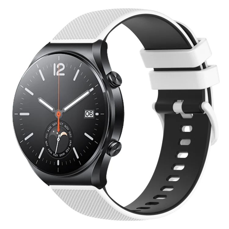 22mm Checkered Two-Color Silicone Watch Band