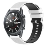 22mm Checkered Two-Color Silicone Watch Band