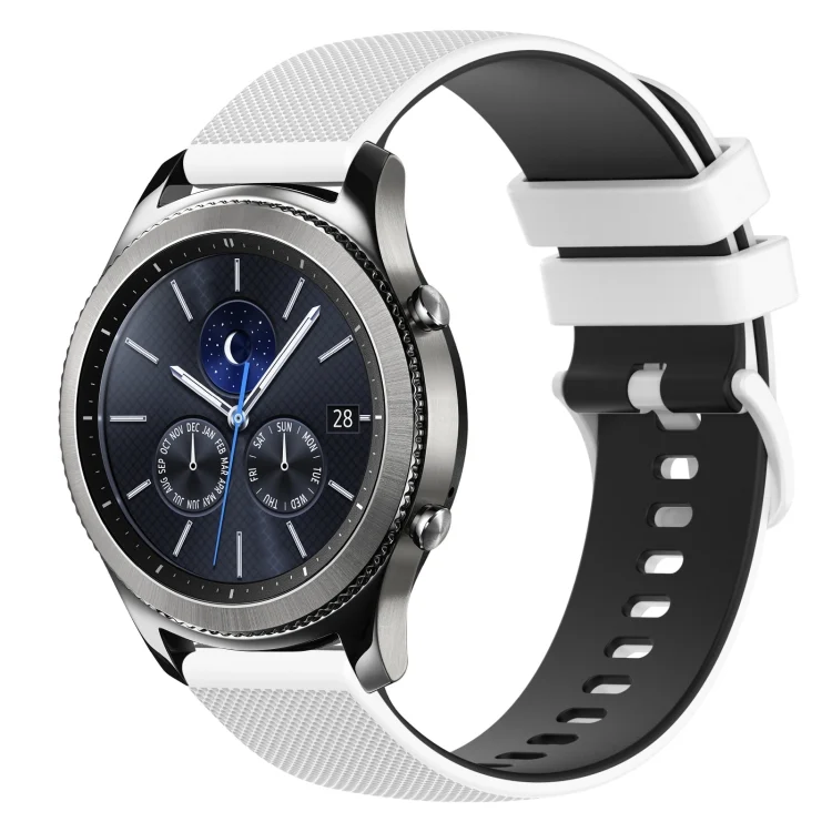 22mm Checkered Two-Color Silicone Watch Band