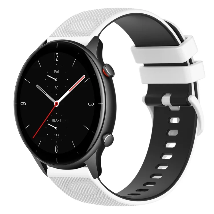 22mm Checkered Two-Color Silicone Watch Band