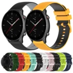 22mm Checkered Two-Color Silicone Watch Band - Image 2