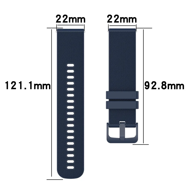 SYA001940105_B3.webp 22mm Checkered Two-Color Silicone Watch Band - Image 4