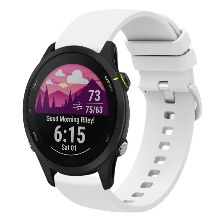 18mm Solid Color Soft Silicone Watch Band