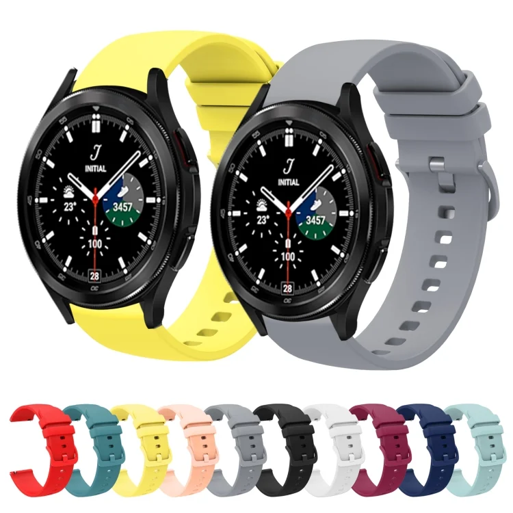 SYA001943007_B1.webp 20mm Solid Color Soft Silicone Watch Band - Image 2