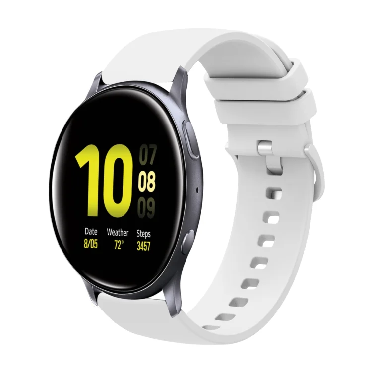 20mm Solid Color Soft Silicone Watch Band