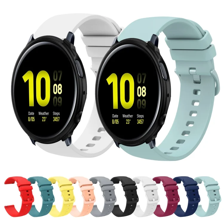 SYA001943010_B1.webp 20mm Solid Color Soft Silicone Watch Band - Image 2