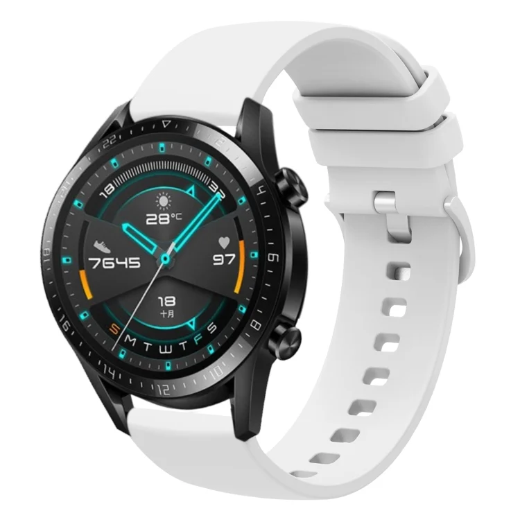 20mm Solid Color Soft Silicone Watch Band