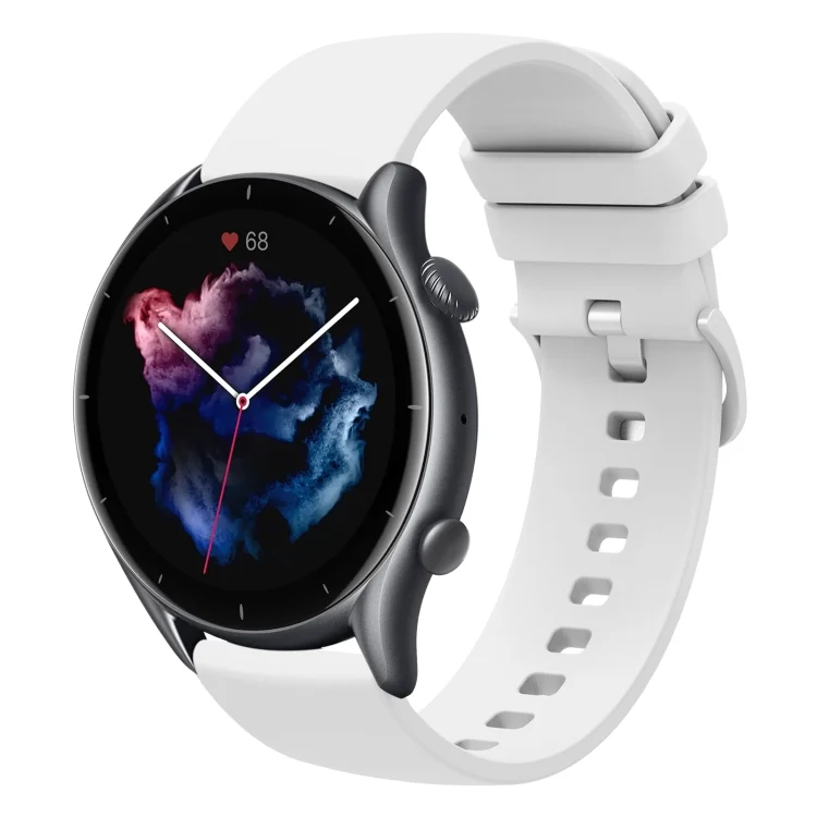 22mm Solid Color Soft Silicone Watch Band