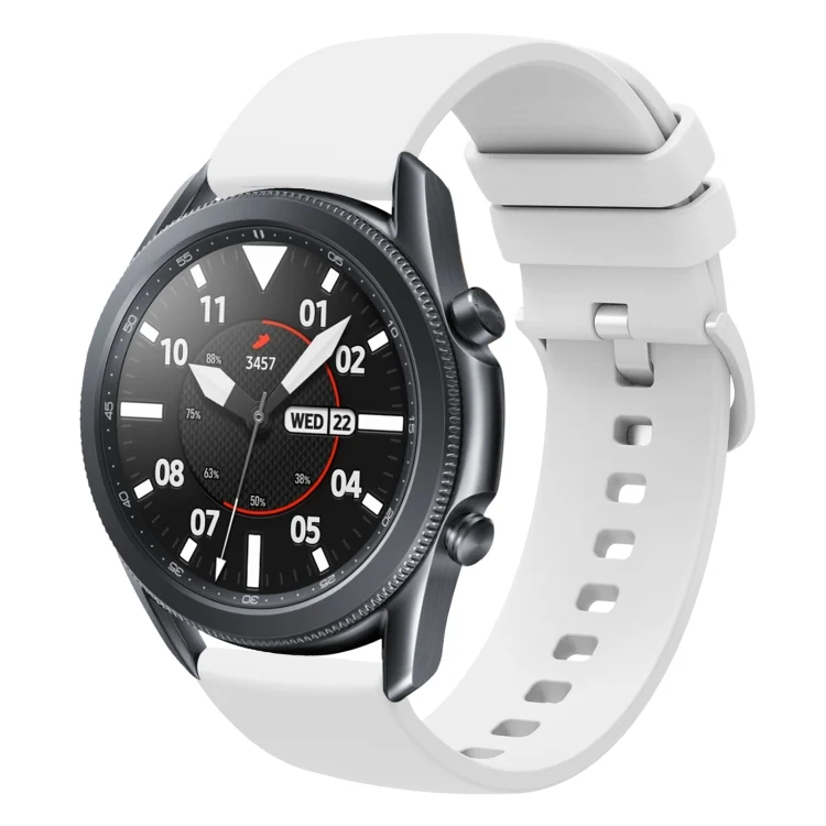 22mm Solid Color Soft Silicone Watch Band