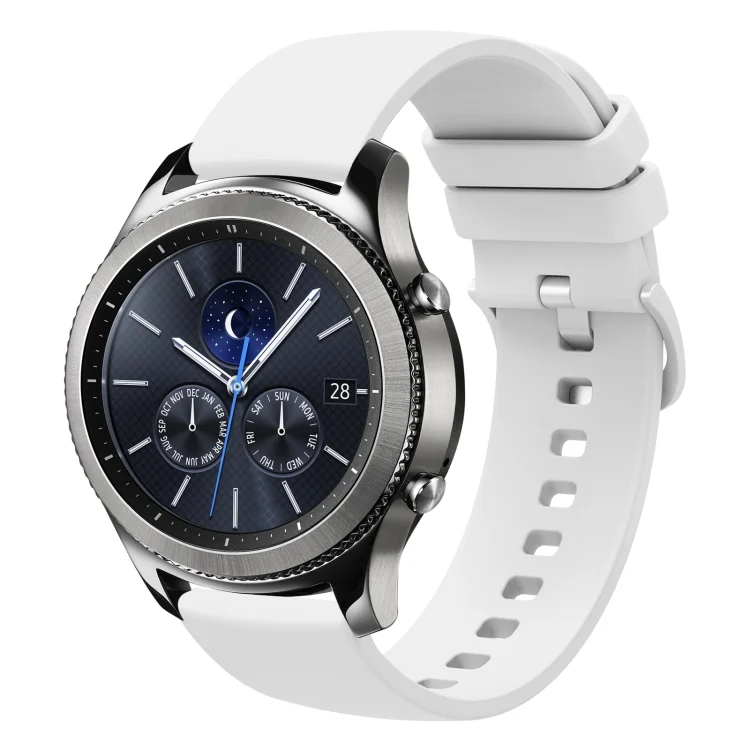 22mm Solid Color Soft Silicone Watch Band