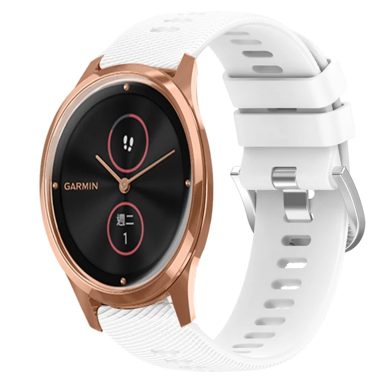 20mm Solid Color Soft Silicone Watch Band