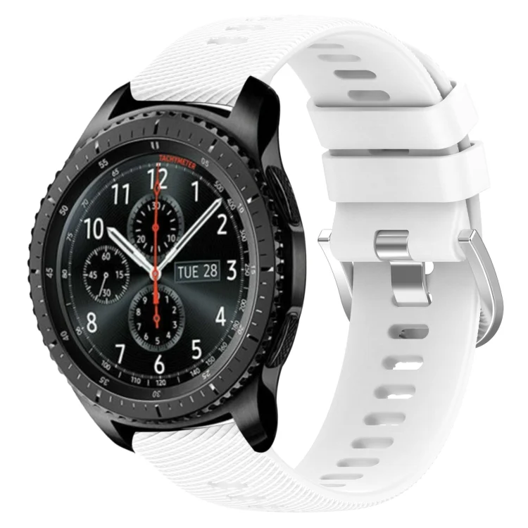 22mm Solid Color Soft Silicone Watch Band