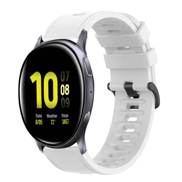 20mm Solid Color Soft Silicone Watch Band