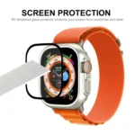 For Apple Watch Ultra / Ultra 2 49mm ENKAY 2 in 1 PC Case + Full Coverage 9H Tempered Glass Film - Image 3