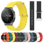 22mm Ocean Style Silicone Solid Color Watch Band - Image 2