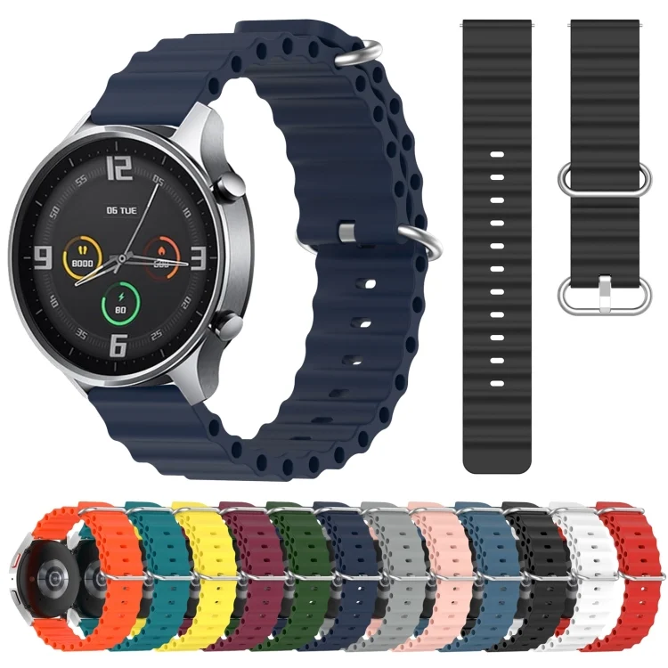 SYA001970805_B1.webp 22mm Ocean Style Silicone Solid Color Watch Band - Image 2