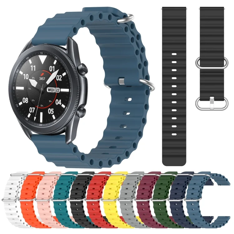SYA001970901_B1.webp 22mm Ocean Style Silicone Solid Color Watch Band - Image 2