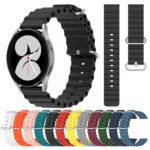 20mm Ocean Style Silicone Solid Color Watch Band - Image 2