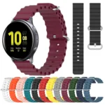 20mm Ocean Style Silicone Solid Color Watch Band - Image 2
