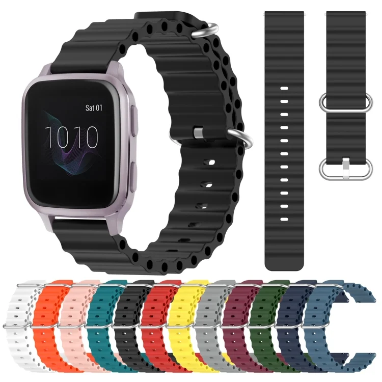 SYA001971107_B1.webp 20mm Ocean Style Silicone Solid Color Watch Band - Image 2