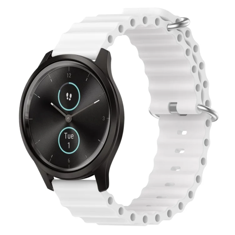 20mm Ocean Style Silicone Solid Color Watch Band