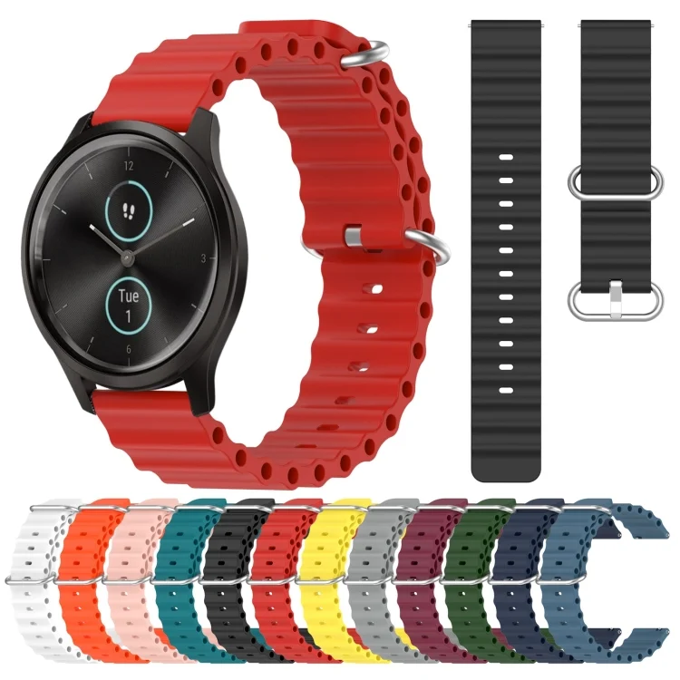 SYA001971109_B1.webp 20mm Ocean Style Silicone Solid Color Watch Band - Image 2
