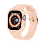 For Apple Watch Ultra 49mm JUNSUNMAY Integrated TPU Case Adjustable Elastic Watch Band