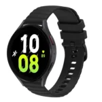20mm Wavy Dotted Solid-Color Silicone Watch Band