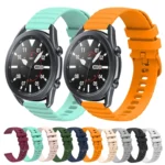 20mm Wavy Dotted Solid-Color Silicone Watch Band - Image 2