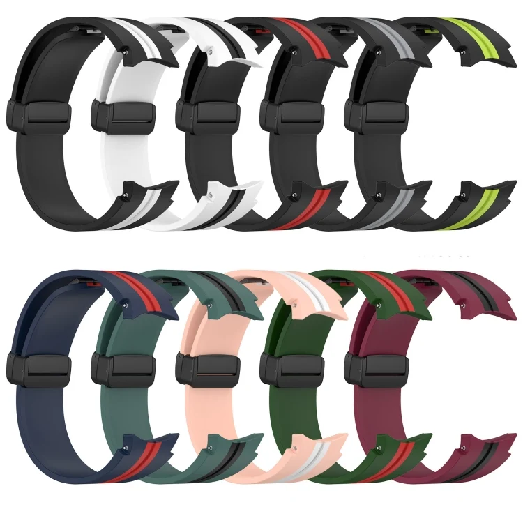 SYA001980003_B2.webp Folding Magnetic Clasp Silicone Watch Band - Image 3