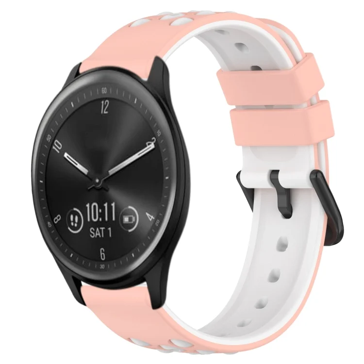 20mm Two-Color Porous Silicone Watch Band