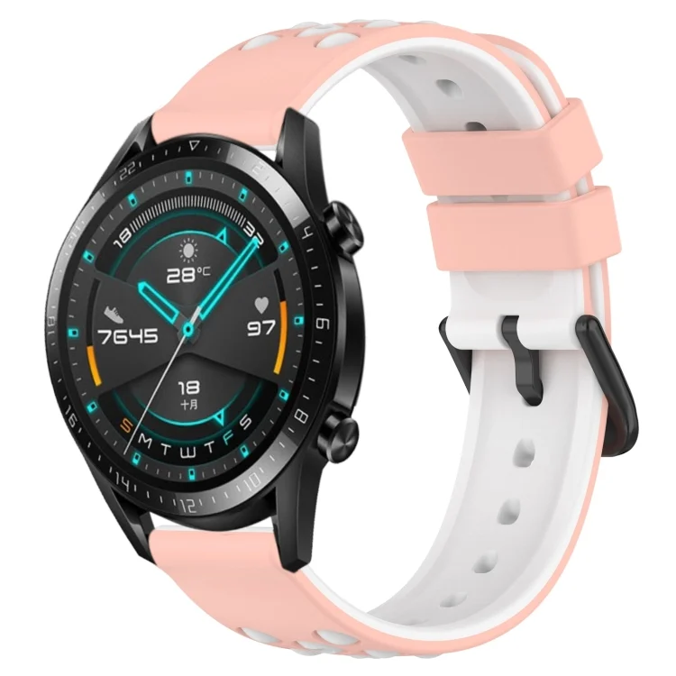 20mm Two-Color Porous Silicone Watch Band