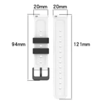 20mm Two-Color Porous Silicone Watch Band - Image 5