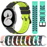 20mm Two-Color Porous Silicone Watch Band - Image 2