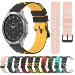 20mm Two-Color Porous Silicone Watch Band - Image 2