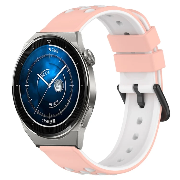 22mm Two-Color Porous Silicone Watch Band