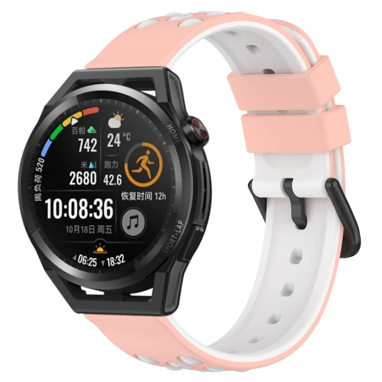 22mm Two-Color Porous Silicone Watch Band
