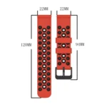 22mm Two-Color Porous Silicone Watch Band - Image 5